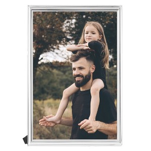 Unique Bargains REGALWOVEN Office Home Tabletop Horizontal and Vertical Smooth Metal Picture Frame 1 Pc - 1 of 4