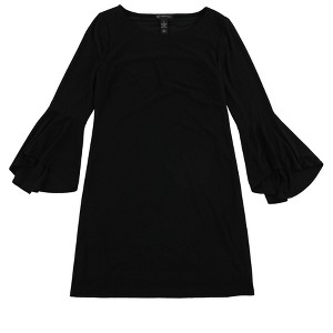 I.N.C International Concepts Womens Bell Sleeve A-line Dress, Black, X-Small - 1 of 1