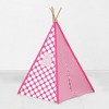 Bacati - Mix n Match Pink Large/Pin Dots Play Tent for Kids/Toddlers, 100% Cotton Percale Fabric Cover  - 4 of 4