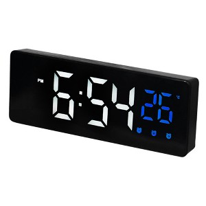 REGALWOVEN Plastic Digital Corded Adjustable Accurate Dimmable Electric Alarm Clock 6.3 x 2.4 x 1 inch - 1 of 4