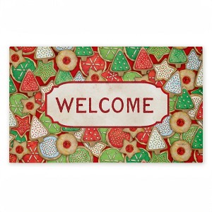 Stupell Industries Holiday Cookies Welcome Printed Outdoor Door Mat, design by Tim Coffey, 18"x30" - 1 of 4