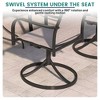 Mondawe 2-Piece Outdoor Patio Swivel Rocking Dining Chairs,High Back Support 360°Rotating Iron Textilene Dining Swivel Chairs (Set of 2) - 4 of 4