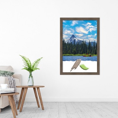 Hardwood Mocha Matte Finish Rectangle Wood Picture Frame 39" x 27"
