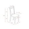 East West Furniture,Dining Room Chairs - Light Tan Linen Fabric Seat and High Chair Back (Set of 2) - 2 of 4