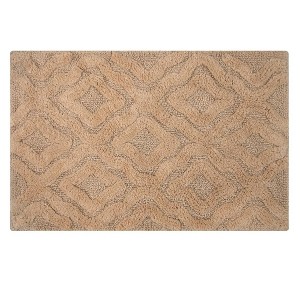 Knightsbridge Link Bath Rug Cotton Non Skid Back, Natural - 1 of 4