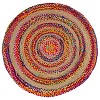 JONATHAN Y Isla Round Boho Braided Rag & Jute Area Rug - 2 of 4