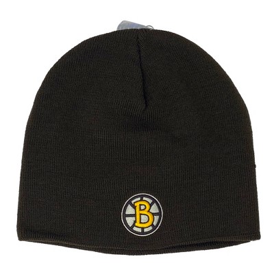 NHL Knit Beanie - Boston Bruins, Brown, Cuffless