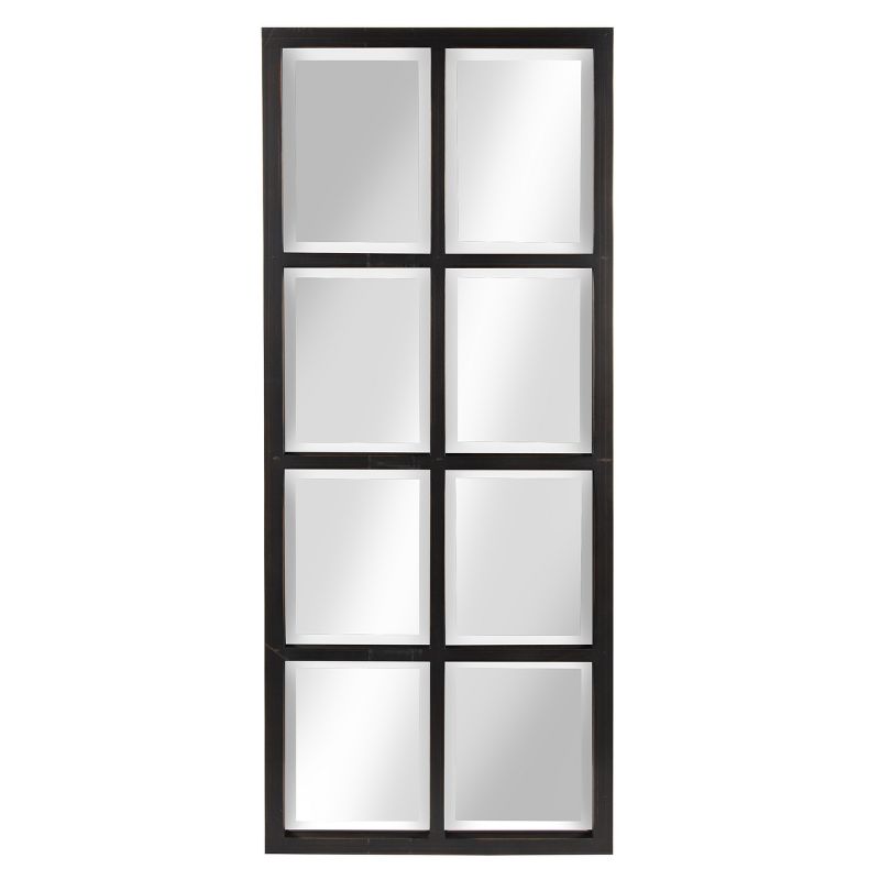 17&#34; x 42&#34; Stryker Windowpane Framed 8-Pane Wall Mirror Bronze - Kate and Laurel, 1 of 10