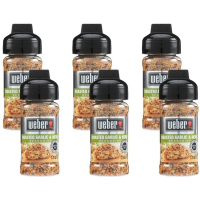 Weber Roasted Garlic & Herb Seasoning - 6 pack, 2.75 oz