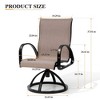 Crestlive Products Aluminum Patio Dining Chairs Outdoor Dining Armchair With Sunbrella (Set of 2) - 3 of 4
