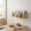 17 Inch Rattan Wall Shelf, Wooden Hanging Bookshelf Storage, Natural Cute Nursery Shelves Wall Mounted, Boho Decorative Floating Shelves - 4 of 4