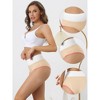 Allegra K Women's Soft High Waist Stretch Breathable Tummy Control Cotton Briefs Multicolored - 3 of 4