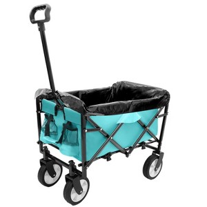 Minimeetall Multi-use Bag,Collapsible Foldable Wagon Cart Beach Wagon Heavy Duty Utility Cart Utility Wagon Grocery Cart 3pcs plastic Liner bag /Cover - 1 of 4