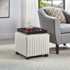 Upholstered Storage Ottoman Bench - Dark Gray Velvet Tufted Footrest Stool with Hidden Compartment, Foldable Lift-Top for Bedroom, Living Room - 2 of 4