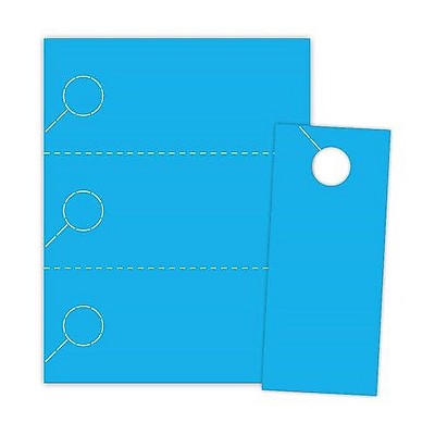 Blanks USA 3.67 x 8 1/2 174 GSM Digital Cover Door Hangers Blue 1000/Pack LDH310T6RB