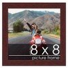 PosterPalooza | Square Classic Modern Brown Picture Frame - UV Acrylic, Foam Board Backing, Hanging Hardware - 3 of 4
