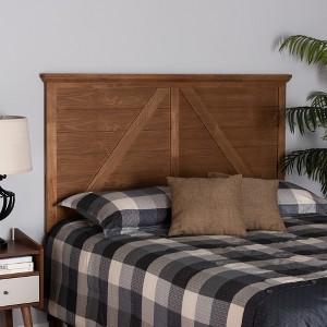 Baxton Studio Yorick Classic and Traditional Ash Walnut Finished Wood Queen Size Headboard - 1 of 4