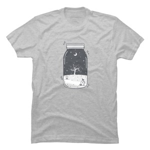 Men's Design By Humans Halloween in a jar By roc21 T-Shirt - 1 of 2