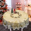 Christmas Tablecloth, Snowman Tablecloth, Christmas Tree Tablecloth Washable Table Cover for Home Kitchen Holiday Deco - 4 of 4