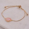 Humble Chic NY Simulated Druzy Chain Bracelet for Women - Boho Stackable Adjustable Bolo Slider Bracelet - 3 of 4