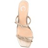 Journee Collection Womens Jessa Tru Comfort Foam Open Square Toe Block Heel Sandals Gold 11 - 4 of 4