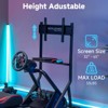 GTPLAYER Monitor Stand, Mobile TV Stand with Adjustable Height for 32-65 Inch Display TV, Black - 4 of 4