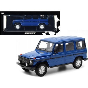 1980 Mercedes-Benz G-Model (LWB) Dark Blue with Black Stripes Limited Edition to 402 pieces 1/18 Diecast Model Car by Minichamps - 1 of 4