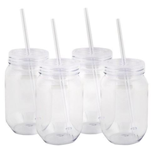 plastic mason jars with handles