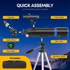 UBSSO Professional 80mm Diameter 600mm Telescope for Adults,Astronomical Observation with Tripod, Phone Bag,Best Christmas & Birthday Gift,Black - 3 of 4