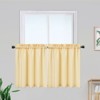 Waffle Weave Waterproof Small Curtain - Decorative Window Cover. Water-Resistant, Easy to Clean & Ideal for Kitchen, Bathroom, RV or Small Spaces - 4 of 4