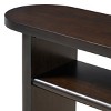 GlasFlength Console Tables Modern Minimalist Entryway Table with Rounded Edges and Shelf Elegant Design for Living Room, Brown, 47.8"*15"*30" - 3 of 4
