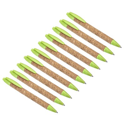 Unique Bargains Paper Plastic Cork Medium Point Ballpoint Pens 10 Pcs