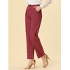 INSPIRE CHIC Women's Plaid Elastic Waist Casual Work Office Long Pants - 2 of 4
