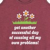 Women's - Instant Message - Causing All My Own Problems Graphic Racerback Tank - 2 of 4