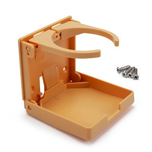 GSE Cup Holder, Adjustable Folding Wall Cup Holder with Screws for Wall, Table, Deck, Car, Van, Truck, RV, Camper - 1 of 4
