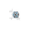 Black Bow Jewelry Sterling Silver with Pale Blue Crystals December Bubble Bead Charm - 2 of 3