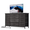 GustoWave TV Console Table for TV up to 55", Modern TV Stand with 10 Drawer & Sockets for Living Room - 2 of 4