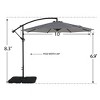 WestinTrends 10 Ft Outdoor Patio Cantilever Offset Umbrella with Base Weights - 3 of 4