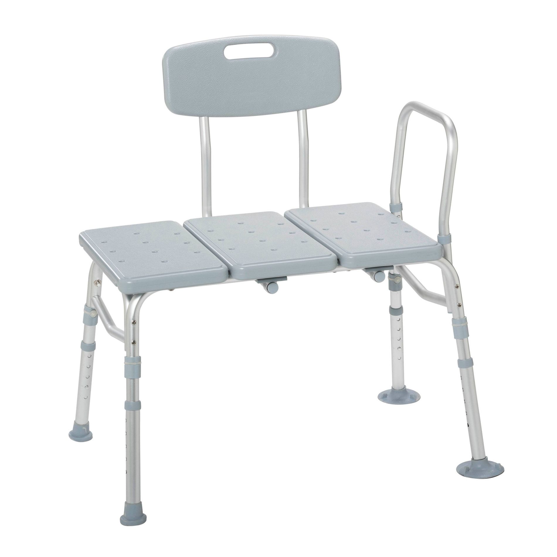 Drive Medical Plastic Tub Transfer Bench with Adjustable Backrest - Shower Chair for Tub Transfers