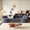 Okak Modern Oversized Curved Sectional Floor Futon Sofa for Living Room Bedroom,Memory Foam Rest Sofa with Comfy Backrest & Pillows - 2 of 4
