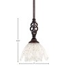 Toltec Lighting Elegante 1 - Light Pendant in  Dark Granite with 7" Gold Ice Shade - 2 of 2