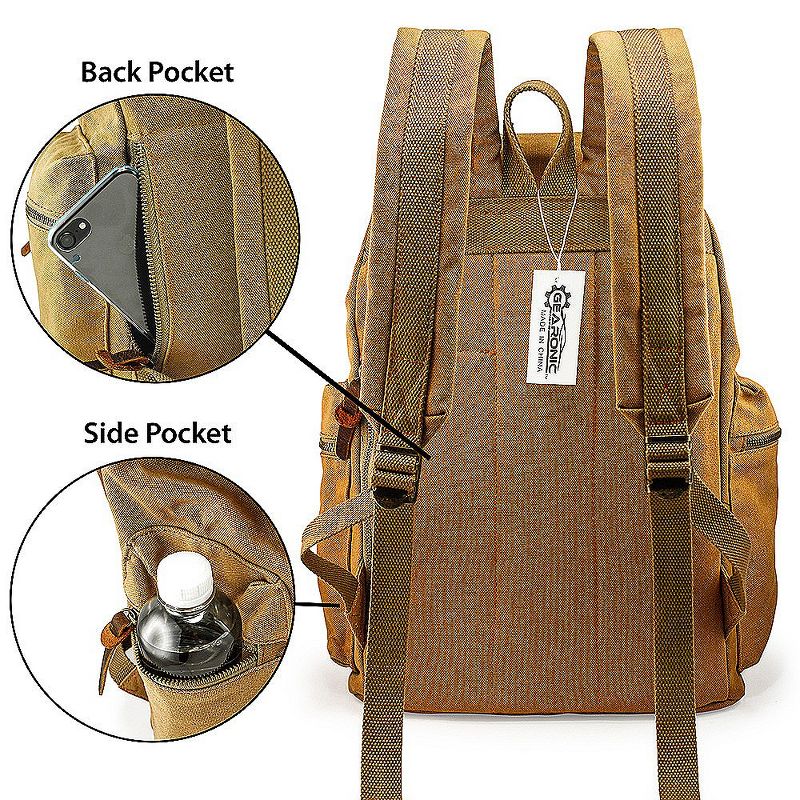 Gearonic Outdoor Sport Vintage Canvas Military Backpack, 2 of 8