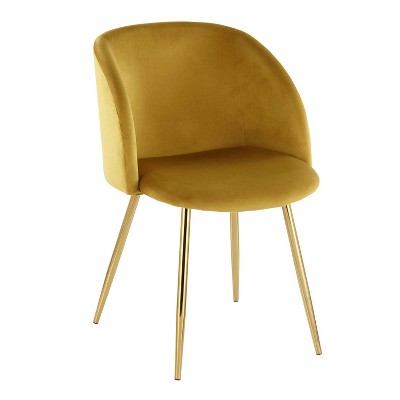 Set of 2 Contemporary High-Back Chartreuse Velvet Dining Chairs