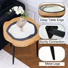 NicBex Modern 20" Small Coffee Table,Side Table with MDF Top,Multi-Functional End Table with Metal Legs,Center Table for Living Room,Black+Neutral - 3 of 4