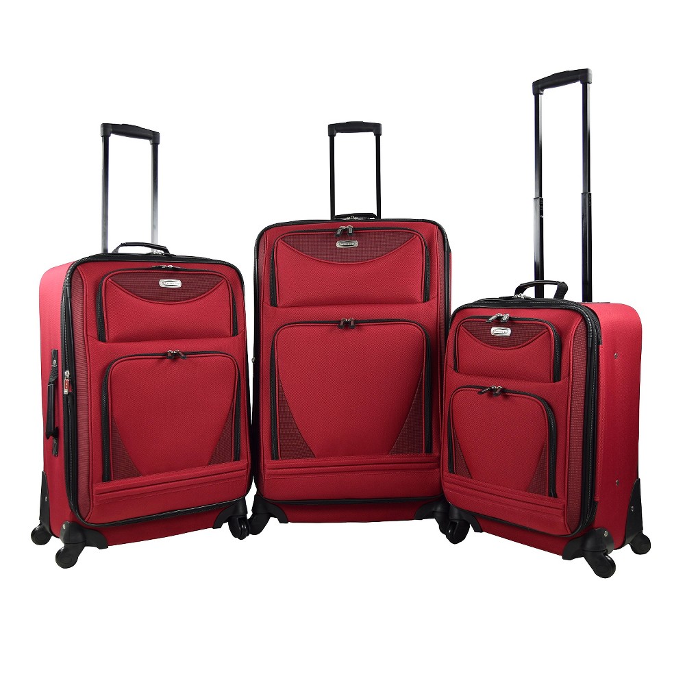 UPC 015272761412 product image for Travelers Club Sky-View 2.0 Luggage Set- Red | upcitemdb.com