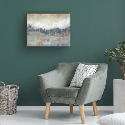 Cool Grey Horizon I Abstract Landscape Canvas Art, 32 x 24