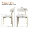 DOMETOUR Set of 2 Upholstered Dining Chairs with Curved Backrest & Metal Legs - 3 of 4