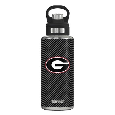 NCAA Georgia Bulldogs 32oz Carbon Fiber Stainless Steel Water Bottle