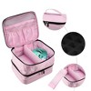 Unique Bargains Nail Polish Carrying Case Double Layer Nail Polish Organizer Case for Nail Polish and Manicure Tools Nylon 1 Pcs - 3 of 4