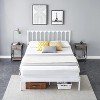 Metal Bed Frame with Wave Headboard and 2 Storage Drawers, Metal Mattress Foundation, No Box Spring Needed - 4 of 4